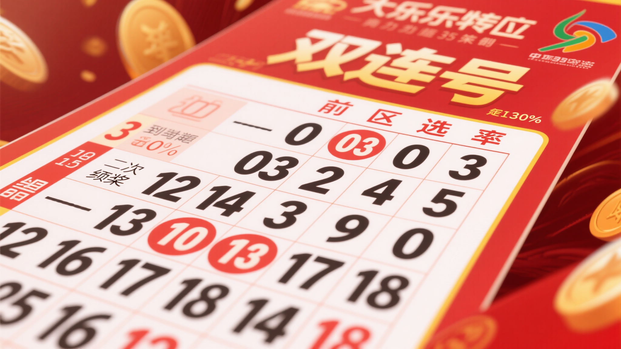 后区06+10跨度揭秘?前区双连号突袭,大乐透2元策略曝光 在前区选号时,“双连号”是一种